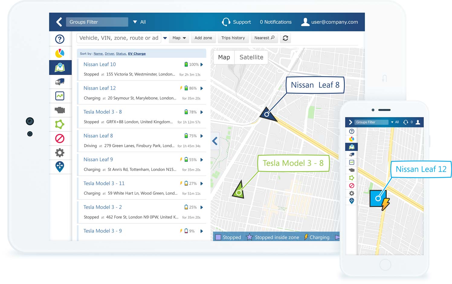 Electric Vehicle Fleet Solutions Telematics Support Geotab