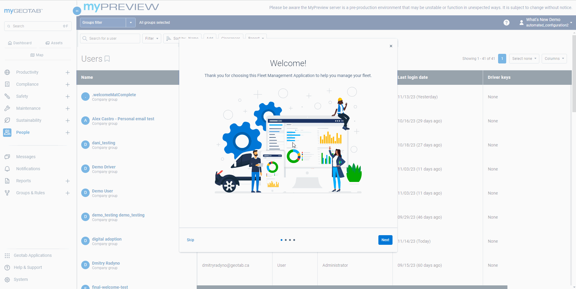 Selecting job priorities on login for the first time