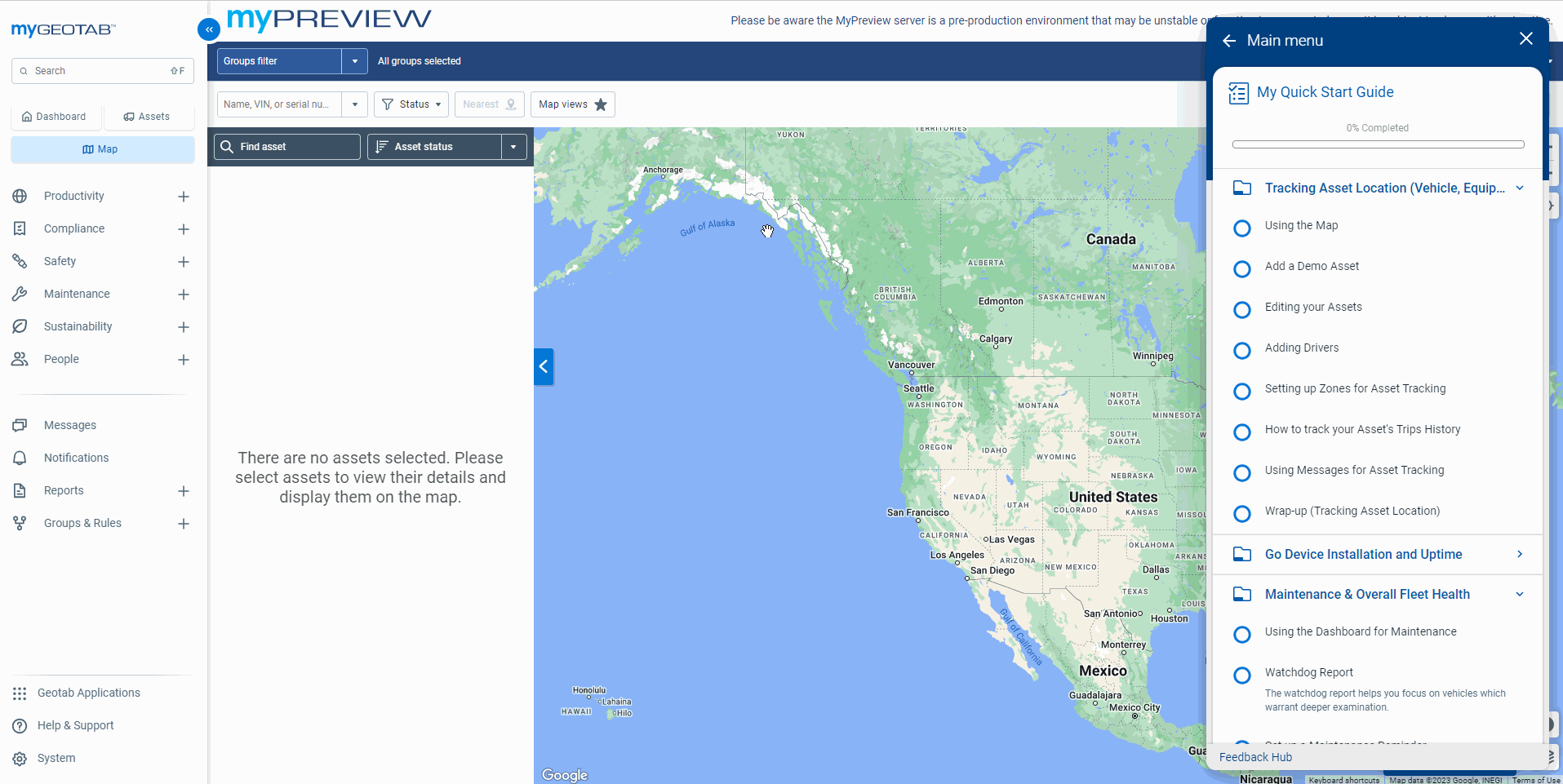 Quick Start Guides in MyGeotab