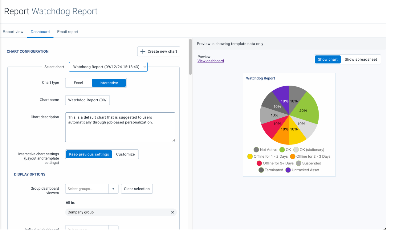 Edit and configure a duplicated chart