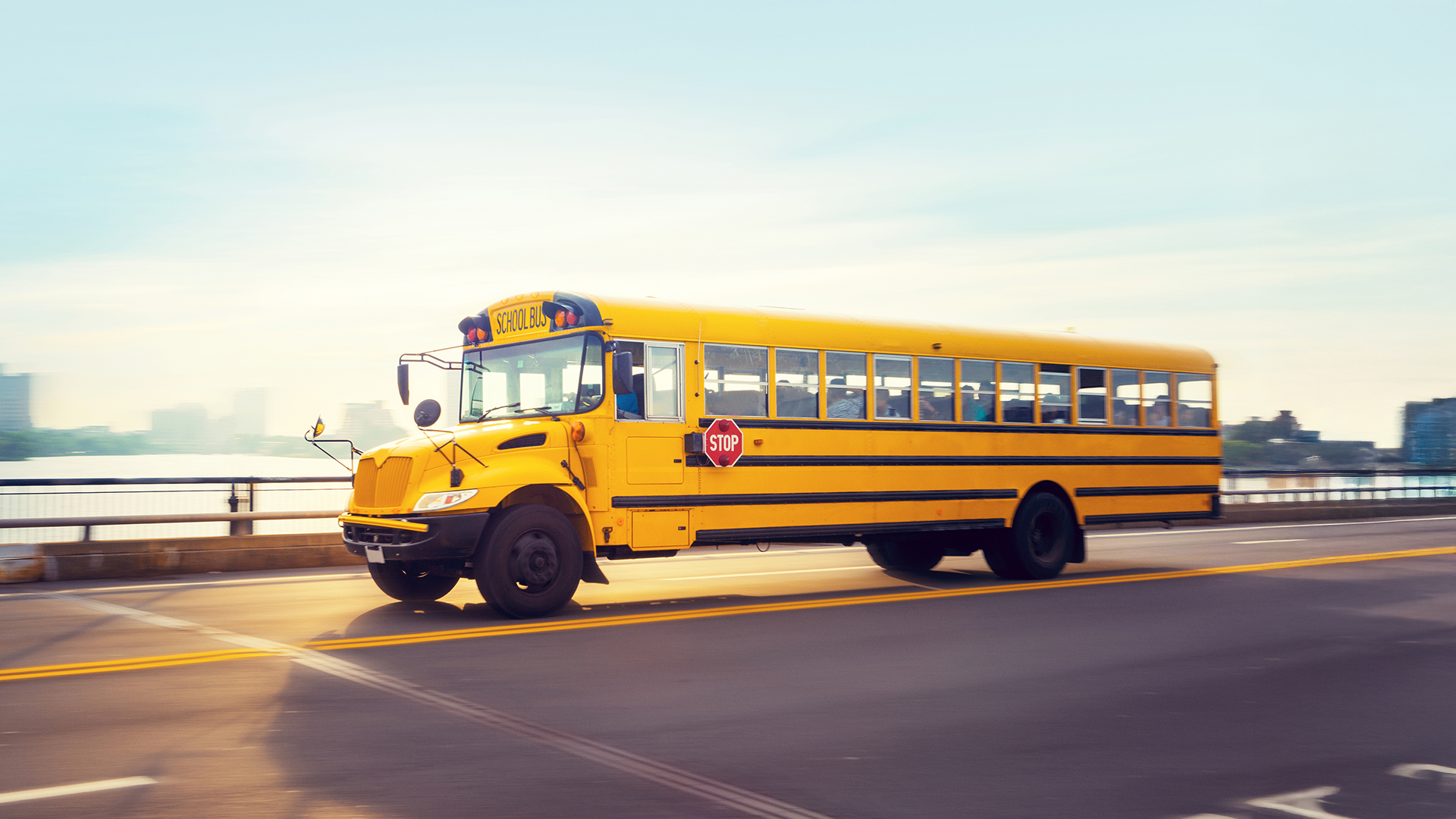 school bus picking up students