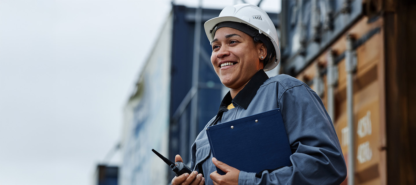 A photo of someone managing freight transportation.