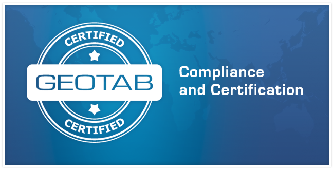 Geotab logo with certified stamp 
