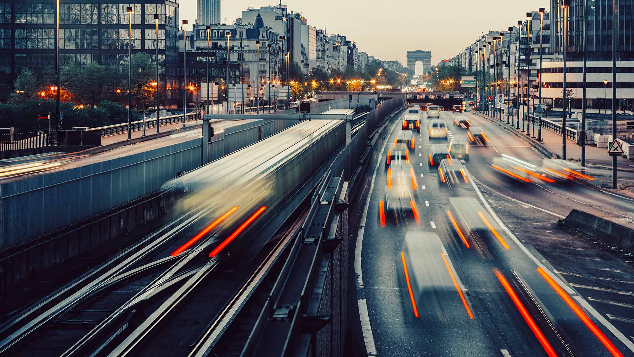 blurred image of cars on the highway