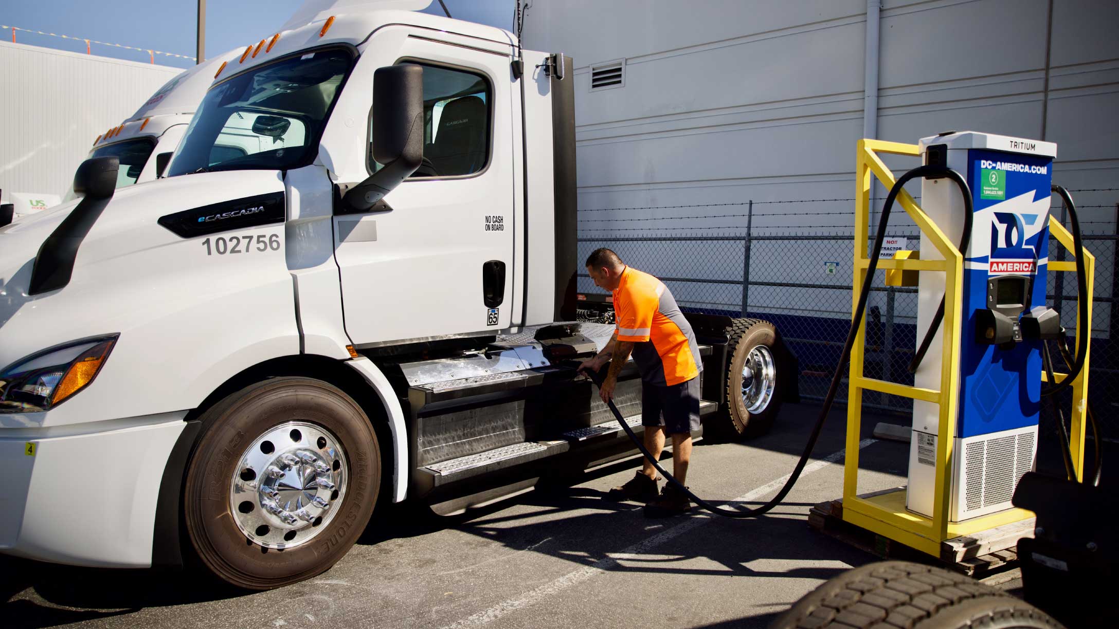 Driver charging and electric truck