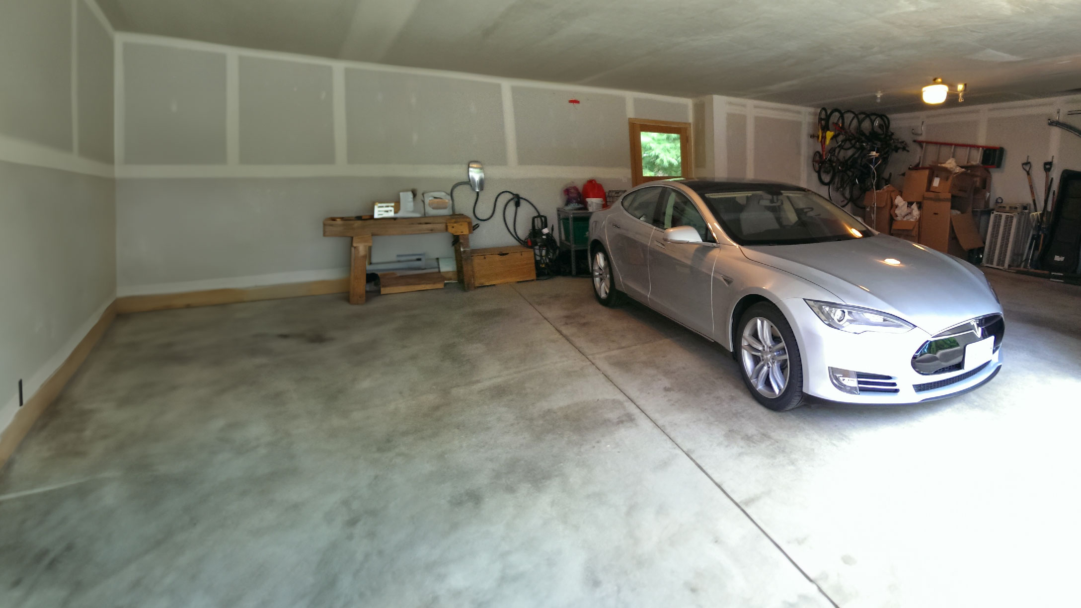 EV in garage