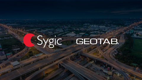 Logo de Sygic junto al de Geotab