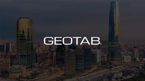 Chile landscape darkened with Geotab logo