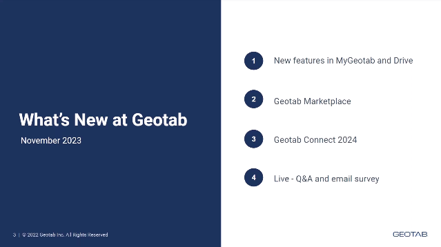 Video for Geotab Webinar - November 16, 2023