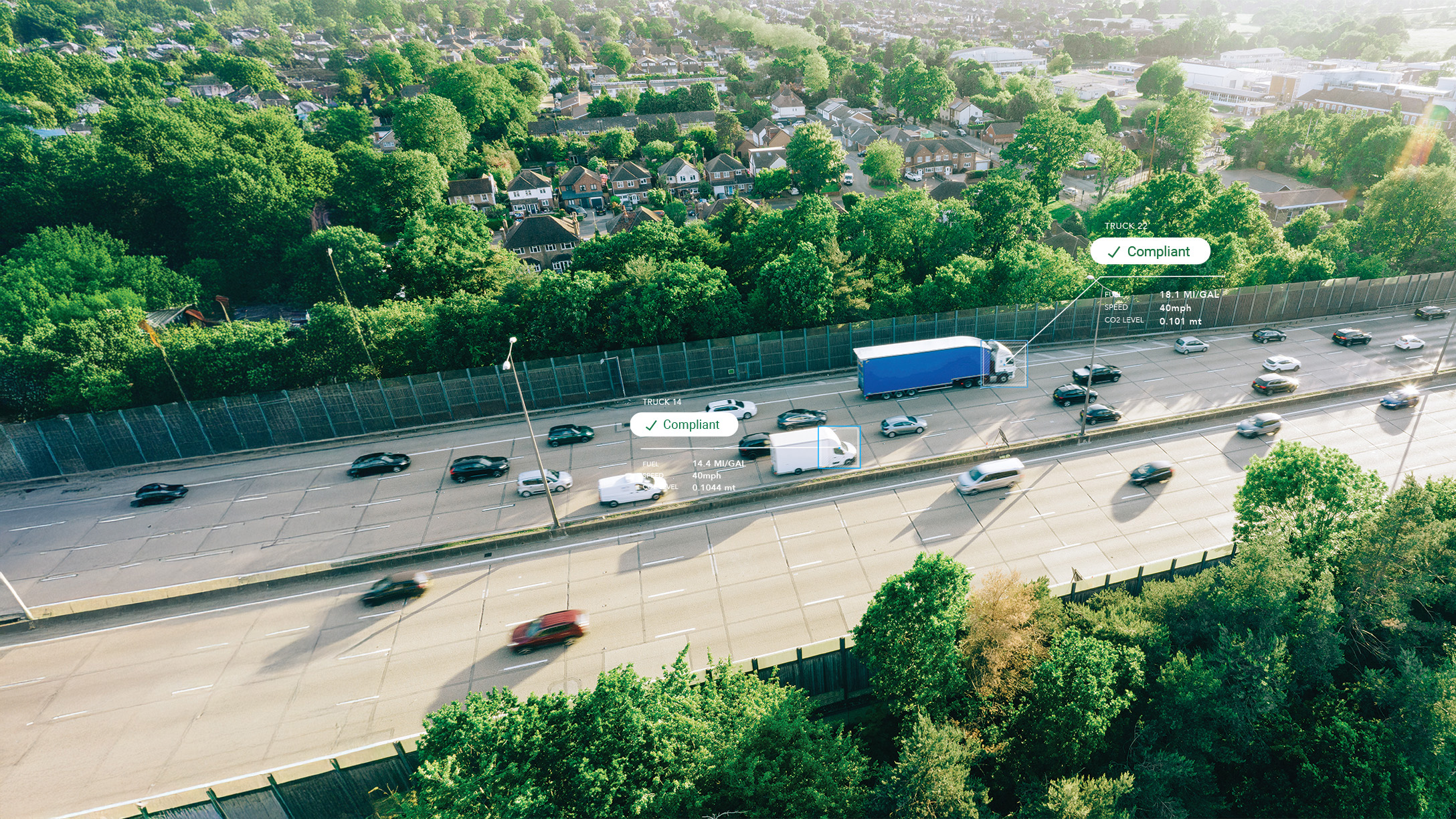 vehicles driving on a highway